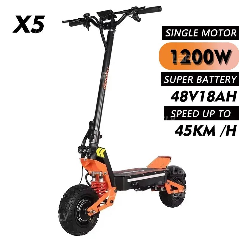 X5 Pro — Trottinette Électrique Tout-Terrain 6000W | Double Moteur | 120 km d'autonomie - HighPerfUtilities